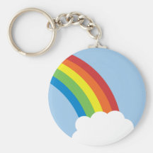80's Retro Rainbow Keychain