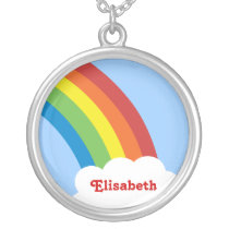 80's Retro Rainbow Personalised Necklace necklaces