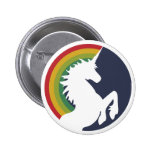 80's Retro Unicorn and Rainbow Button