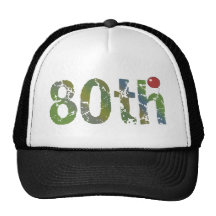 80th Birthday Gifts Mesh Hats