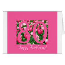 80th birthday greeting card