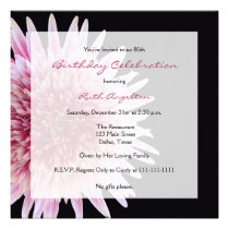 80th Birthday Party Invitation -- Gerbera Daisy invitations