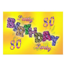 80th party invitation