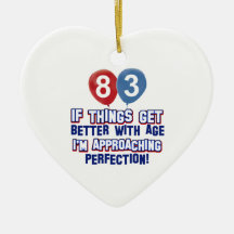 83rd year old birthday gift christmas tree ornaments
