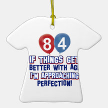 84th year old birthday gift christmas ornaments