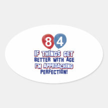 84th year old birthday gift stickers