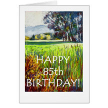 85th Birthday Card - Evening in the Meadows