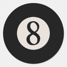 8-Ball 8 Round Sticker