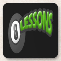 8 Ball Lessons Drink Coasters