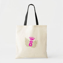 #8 Raspberry Wings Canvas Bags