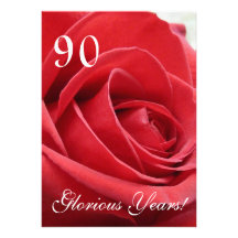 90 Glorious Years!-Birthday Celebration Personalised Invite