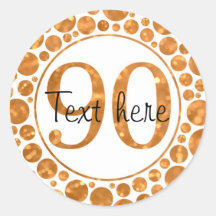 90 In Gold - 90th Birthday Party Stickers