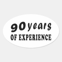 90 years of experience sticker