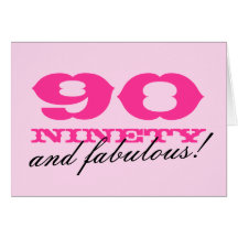 90th Birthday card for women | 90 and fabulous!
