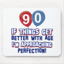 90th birthday designs mouse pads