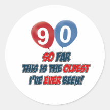 90th birthday designs sticker