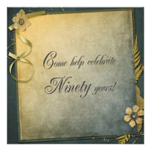 90th Birthday Invite