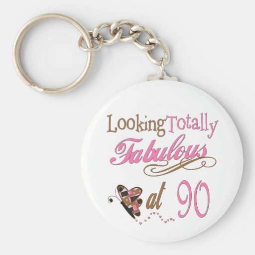 90th Birthday Keychains