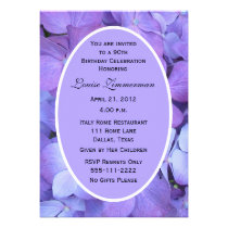 90th Birthday Party Invitation -- Hydrangeas invitations