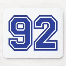 92 - number mousepad