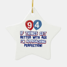 94th year old birthday gift christmas ornaments
