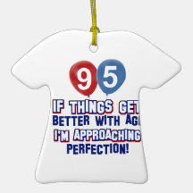 95th year old birthday gift christmas ornaments