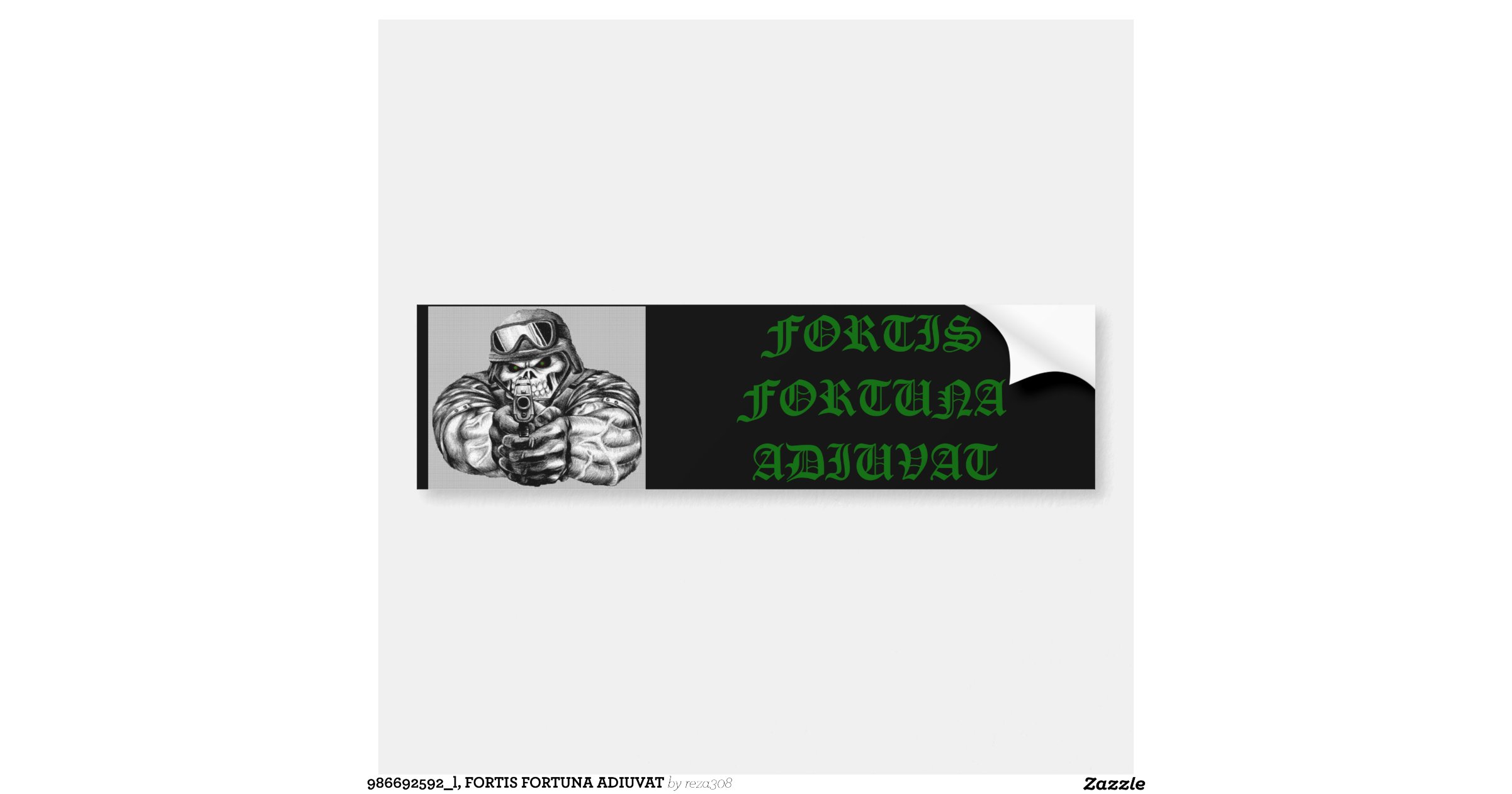 986692592_l, FORTIS FORTUNA ADIUVAT Bumper Sticker | Zazzle