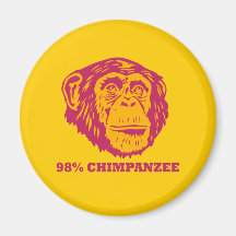 98% Chimpanzee Refrigerator Magnet