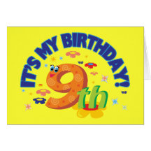 9th Birthday Card