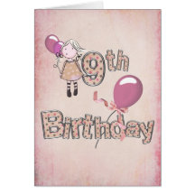 9th Birthday Greeting Card