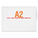 A2 Job Description Greeting Cards
