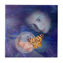 A baby and mother's joy tile
