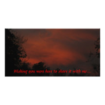 A beautiful sunset... photo card template