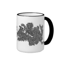 A Behemoth Battling a Griffin Coffee Mug