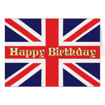 A Birthday card with a Union Jack