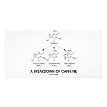 A Breakdown Of Caffeine (Chemical Molecules) Customized Photo Card