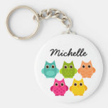 A Bright Bunch of Owls Key Chains