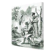 A camp Kitchen, 1856 Stretched Canvas Prints