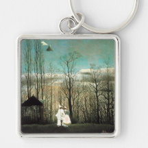 A Carnival Evening, Henri Rousseau Keychain