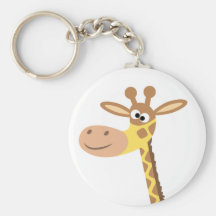 A cartoon giraffe keychain