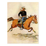 A Cavalry Officer by Remington, Vintage Military Postcard