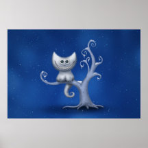 A Cheshire Kitten (Christmas) Print