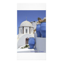 A church in Santorini, Greece Photo Greeting Card