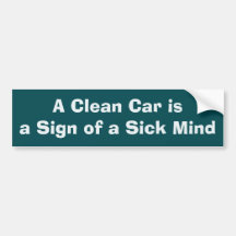 A Clean Car Sticker Bumper Sticker
