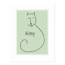 A Contented Kitty Postcard