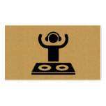 A cool cardboard DJ logo business card