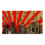 A cool vintage cardboard DJ icon business card