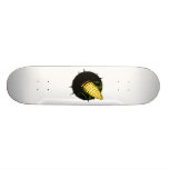 a corncob in a hole. skateboards