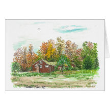 A country scene card