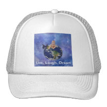 A cute baby's world dream trucker hats
